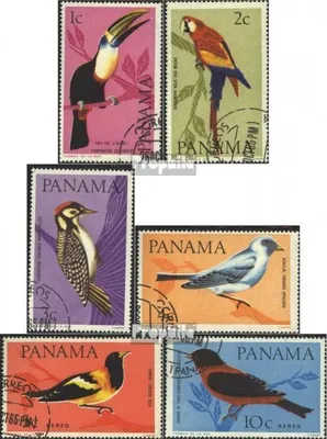 Produktbild von Briefmarken Panama 1965 Mi 844-849 (kompl.Ausg.) gestempelt Vögel