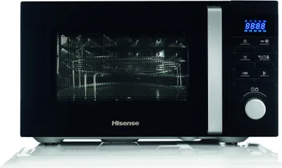 Produktbild von Hisense Kombi-Mikrowelle, 25 l, 900 W, Buttons, Schwarz, Arbeitsplatte, Kombi-Mikrowelle, 25 l, 900 W, Eingebautes Display, LED