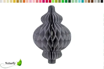 Produktbild von 1 Wabenfigur Laterne 17x25cm, Farbauswahl:hell silber / grau 012H