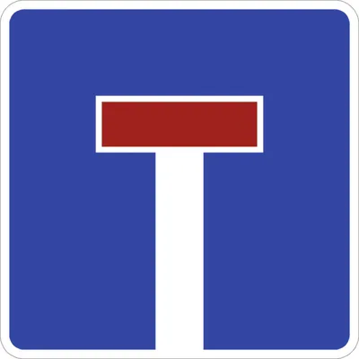 Produktbild von Verkehrsschild VZ357, Sackgasse, Alu, RA1, 420x420 mm