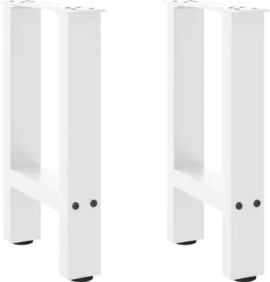 Obrázok produktu pre Nohy na konferenčný stolík, biele, 2 ks, 38 x (42-43) cm, oceľové