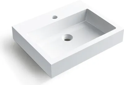 Produktbild von Balneo Waschbecken LUCY 50x40 cm Mineralguss weiß rechteckig für Badezimmer