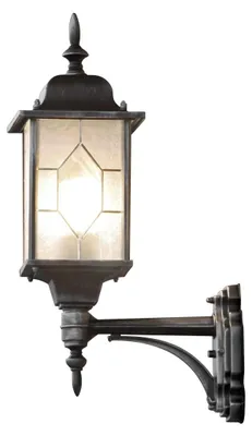 Produktbild von Konstsmide Milano 7247 Wandleuchte (B: 16cm T: 29cm H: 53cm, 1x75W, IP43) schwarz/silber