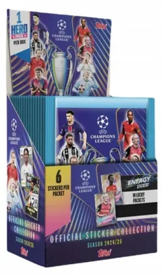 Image de Champions League 2024/25 Topps Stickers 10 Packets = 60 Uefa Stickers