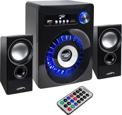 Produktbild von Bluetooth Multimediálny reproduktor Subwoofer Diaľkové ovládanie Osvetlené PMPO 280W AUX ✔ USB ✔ Bluetooth ✔ SD karta ✔ Rádio ✔ LED ✔ Mp3 ✔