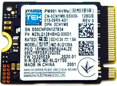 Immagine prodotto di Samsung Pm991 Mz-9lq128a Ssd M.2 2230 Pcie 3.0 X4 Nvme 128gb Disco Stato Solido