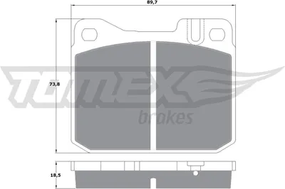 Produktbild von TOMEX brakes Bremsbeläge Satz Vorne Bremsklötze für VW LT 28-35 I Kastenwagen (281-363) TX 10-224