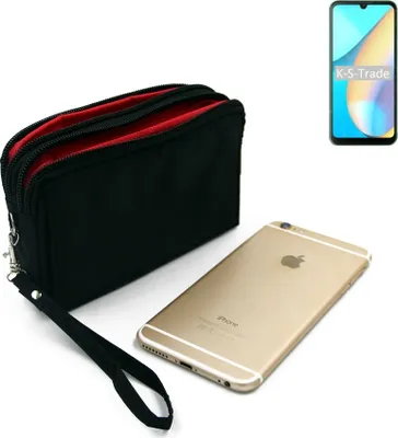 Produktbild von K-S-Trade Schutz Hülle Handy Hülle kompatibel mit Blackview OSCAL C20 Gürteltasche Travelbag Handytasche mit Zusatzfächern, schwarz