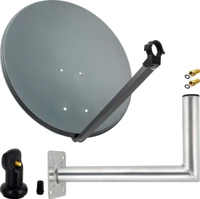 Produktbild von PremiumX SAT Anlage 60cm Satellitenantenne Single LNB Wandhalter 45cm