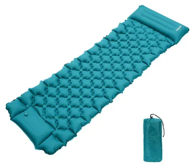 Produktbild von Vigevee Camping Isomatte, Isomatte Camping Aufblasbar, 8.5cm Dicke Isomatten Camping Ultraleicht mit Kissen Isomatte Selbstaufblare Schlafmatte für Camping Wandern Strand, wasserdichte & Faltbare, 192 x 60 x 8.5cm,blau