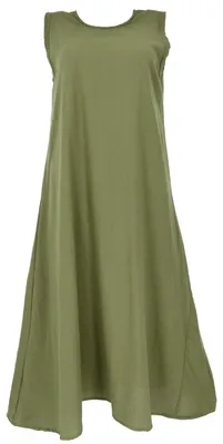 Produktbild von Natürliches Boho Sommerkleid, Langes Baumwollkleid - Massalagrün, Damen, Baumwolle, Größe: M
