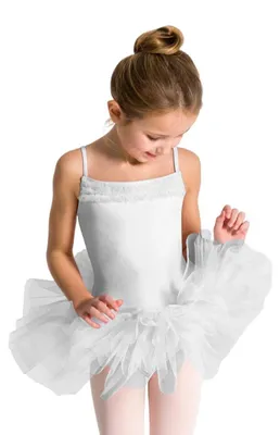 Produktbild von Capezio Damen 11307c Ärmelloses Rüschen Tutu Kleid L weiß