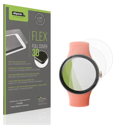 Produktbild von 2x Full Cover Schutzfolie matt für Google Pixel Watch 5 41mm Panzerfolie Anti-Shock