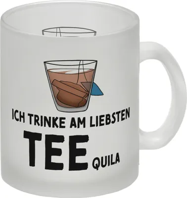 Produktbild von Ich trinke am liebsten Teequila Glas Tasse