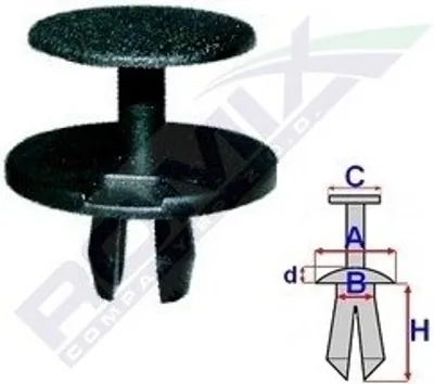 Image de 10x ROMIX B25682 Clip moulure / protection