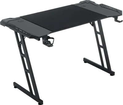 Produktbild von TRMLBE Herní stůl 120x60cm Herní stůl Černý stůl Horní stůl z uhlíkových vláken Herní počítačový stůl Ergonomický PC stůl s otvorem na kabel