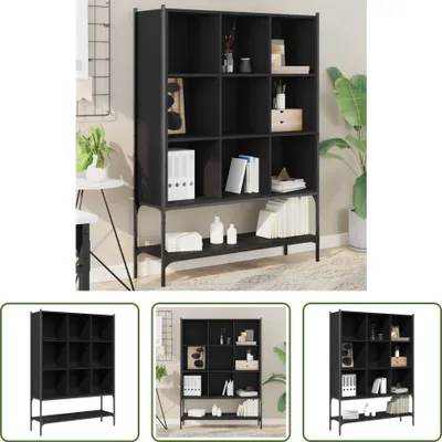 Produktbild von The Living Store Bücherregal Schwarz 102x30x141,5 cm Holzwerkstoff
