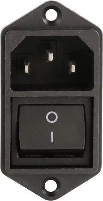 Obrázek produktu pro Zásuvka IEC320 C14 pro napájecí kabel střídavého proudu s kolébkovým spínačem 250 V 10 A