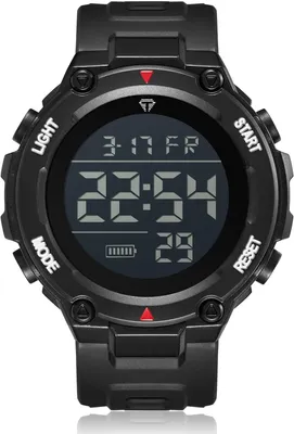 Produktbild von Herren Digitaluhr Militär Sportuhr mit Großem Zifferblatt, LED Beleuchtung, Stoppuhr, Wecker, Wasserdicht, Silikonarmband