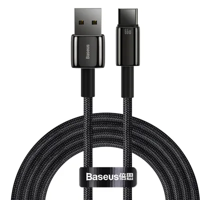 Produktbild von Baseus CATWJ-C01, 2 m, USB A, USB C, 0,48 Gbit/s, Schwarz