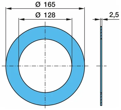 Produktbild von BPW Wellendichtring Radnabe 03.310.98.21.0 2.5mm Nylon 128mm 165mm 24g