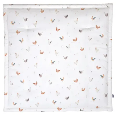 Produktbild von Wendbare Laufgittereinlage Gallina - 100 x 100 cm - Leinenbeige | by SEVIRA KIDS