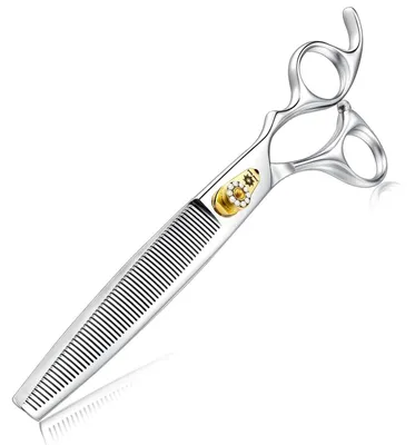 Produktbild von Effilierschere Hund Hundeschere 8 Zoll 440C Edelstahl 30-35% Ausdünnung 59 Zähne Ergonomischer Griff