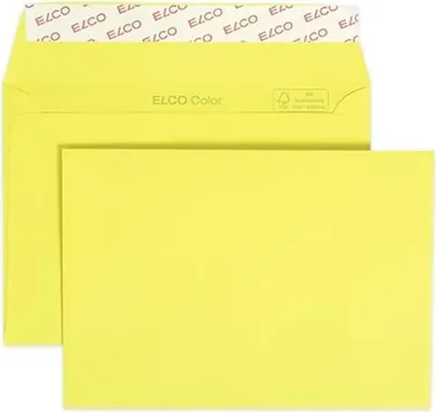 Produktbild von Elco 74634.72 – C6 (114 x 162 mm) – Gelb – Forest Stewardship Council (FSC)