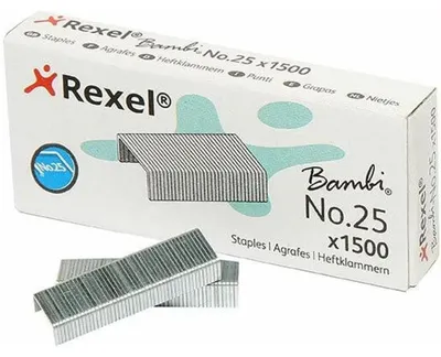 Image de Agrafeuse Rexel 25, agrafes de 4 mm, boîte de 1500 pièces