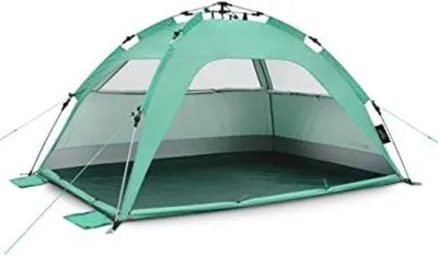 Image de Pare-vent de plage vert menthe pour le camping