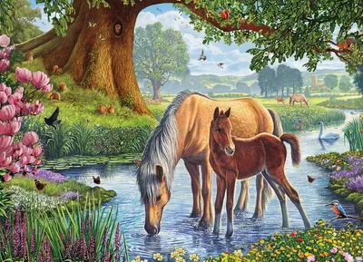 Produktbild von EUROGRAPHICS Puzzle Fellponys 1000 Teile