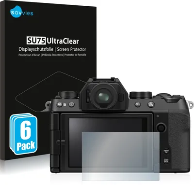 Produktbild von 6x Für Fujifilm X-S10 Schutzfolie Savvies Displayschutz Display Schutz Folie Klar Transparent