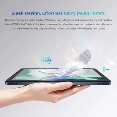 Obrázek produktu pro Tablet – 10,1 palců – 4 GB RAM – 256 GB úložiště – Android 16 – displej s obnovovací frekvencí 120 Hz