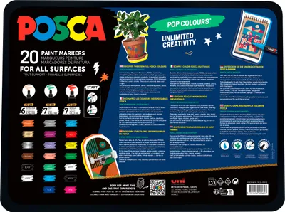 Image de Posca 186831 POSCA Marker UNI Etui Pop Colours 20x