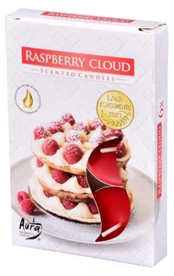 Obrázek produktu pro Svíčka čajová MALINOVÝ DEZERT vonná 6ks