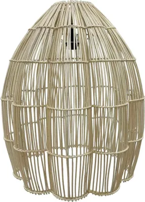 Produktbild von Lampenschirm AVILA aus natürlichem Rattan mit Metallgestell Ethno-Look d50cm Höhe 60cm