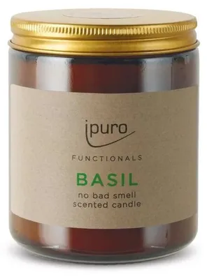 Obrázok produktu pre ipuro Functionals Basil - No Bad Smell vonná sviečka 200g