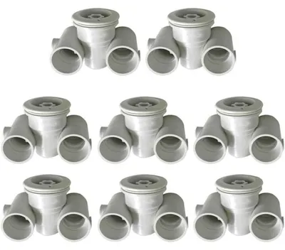 Obrázek produktu pro Bazénová masážní tryska, odolný materiál ABS, 48 mm masážní trubice, 8 kusů, BÍLÁ