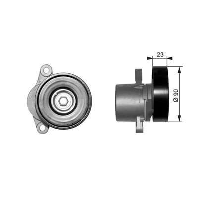 Produktbild von GATES T38156 Spannrolle Keilrippenriemen 90mm für SUZUKI Grand Vitara II SUV (JT, TE, TD) SX4 (EY, GY) Grand Vitara I SUV (FT, HT) Vitara SUV