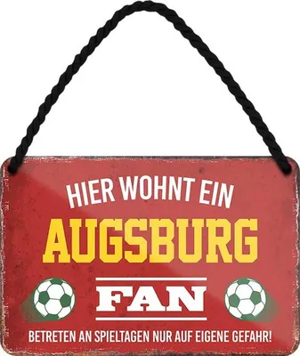 Metallschild 18x12 cm – Augsburg Fan Deko Retro Vintage