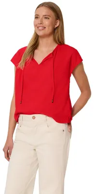 Productafbeelding van Street One Studio blouse met strikken, kleur: chili rood, maat: 36