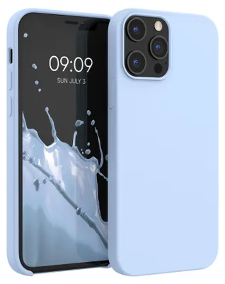 Produktbild von kwmobile Handyhülle für iPhone 12 Pro Max Hülle, für iPhone 12 Pro Max Case - Hülle Silikon - kabelloses Laden - Hellblau matt