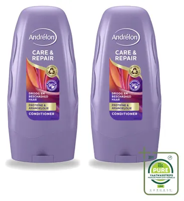 Zdjęcie produktu dla 2 opakowania odżywki Andrélon Care & Repair do włosów z uszkodzeniami – 250 ml – opakowanie zbiorcze – 2 sztuki