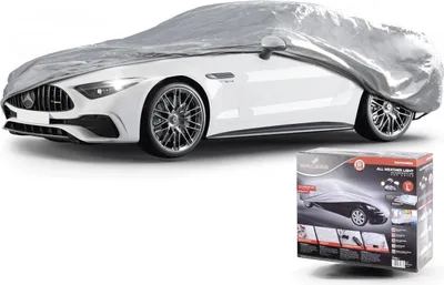 Produktbild von WALSER Abdeckplane Auto All Weather Light, Abdeckplane wasserdicht, 100% wetterfeste Auto Abdeckplane, Autoabdeckung Outdoor, Auto Abdeckplane wasserdicht, Autogarage, Vollgarage PKW L grau
