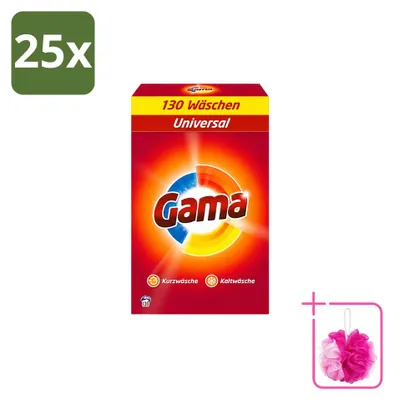 Produktbild von 25 x Gama 3-in-1 Universal Waspoeder - 8,45 kg - Sparpackung - 25 Stücke