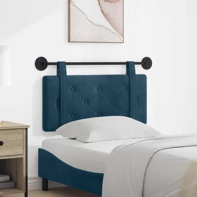 Produktbild von "Neues Produkt" Hängevorderseite Wandmontiert - CLORIS - Blau 90x55x5 cm Samt - Kopfteile V3160