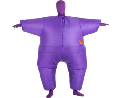Obrázek produktu pro Decdeal Zábavné dospělé velikosti nafukovací celotělový kostým oblek Air Blown Powered Blow Up kostým Halloween Sportovní strana Tuk nafukovací kombinéza kostým