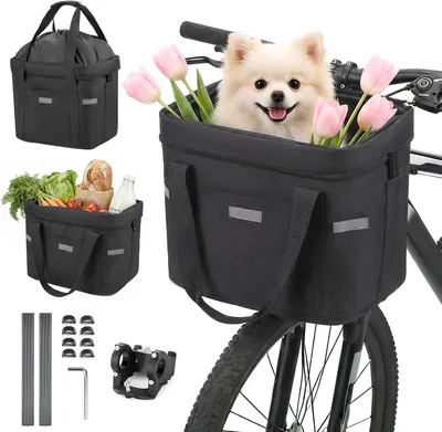 Produktbild von Fahrradkorb vorne 34x25x21 cm, schwarz, bis 5 kg, für Einkaufen