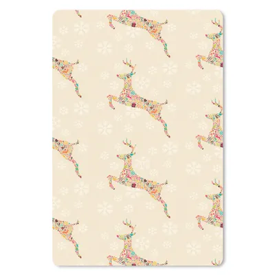 Produktbild von MuchoWow® Mauspad Mousepad Regenbogen - Rentier - Weihnachtsgeschenk - Schnittmuster - Weihnachten 18x27 cm - Mousepads - Maus Mat - Pad - Mausunterlage