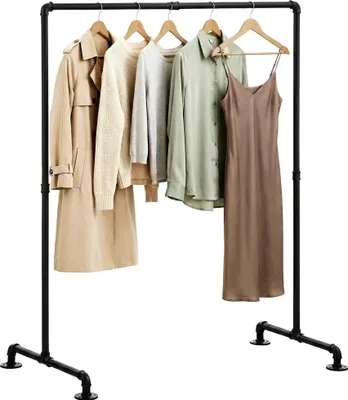 Produktbild von CLP Kleiderständer freistehend aus Metall Jersey, stabiler Garderobenständer schwarz Größe 120 cm